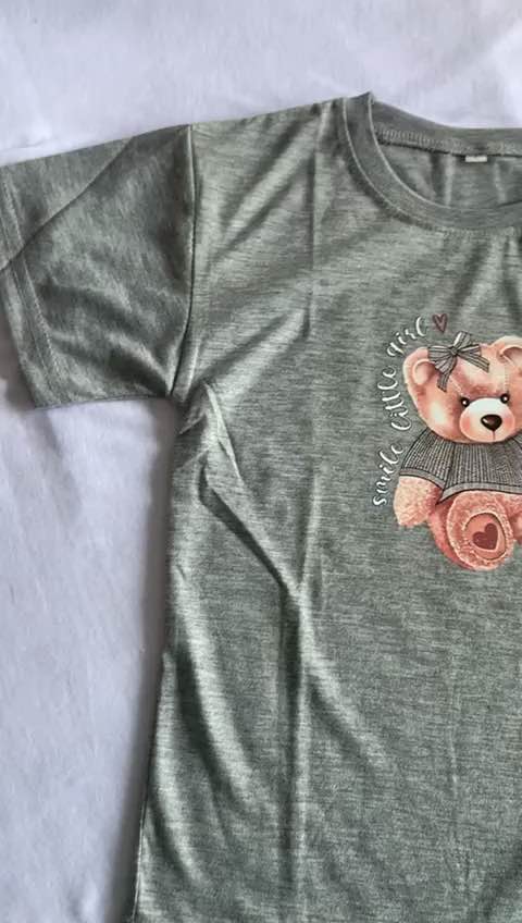 Baju kaos bear anak perempuan dan laki laki 2-10thn atasan kaos anak unisex