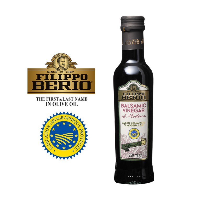 chai TT 250ml -- GIẤM NHO THƠM MODENA Ý FILIPPO BERIO Balsamic Vinegar Of Modena