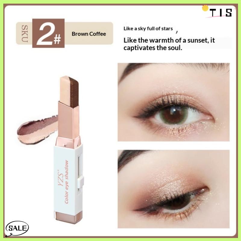Follow Get New【TIS】 Đôi Màu Eyeshadow Stick Long Lanh Nổi Bật Bóng Dính Mắt Trang Điểm Không Thấm Nước Lâu Dài Nhanh Chóng Áp DỤNG Eyeshadow Nữ Trang Điểm Sản Phẩm - 7