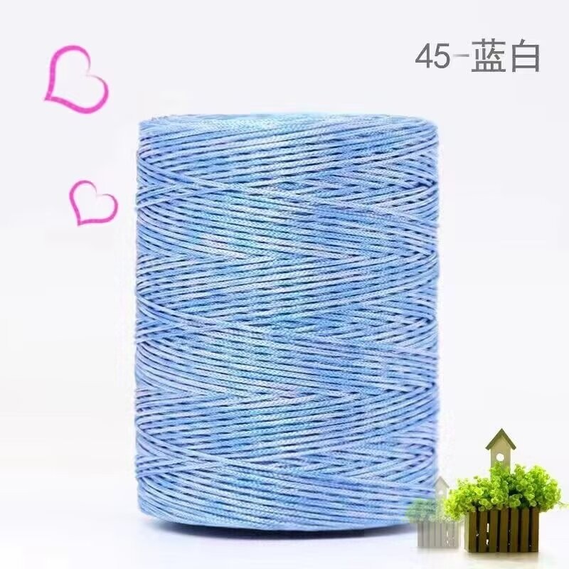 100g/Roll 1mm 230 Meters Ice Silk Summer Crochet Yarn for DIY Knitting Bag Shoes Hat Hollow Polyester Rope Thread Handmade Craft