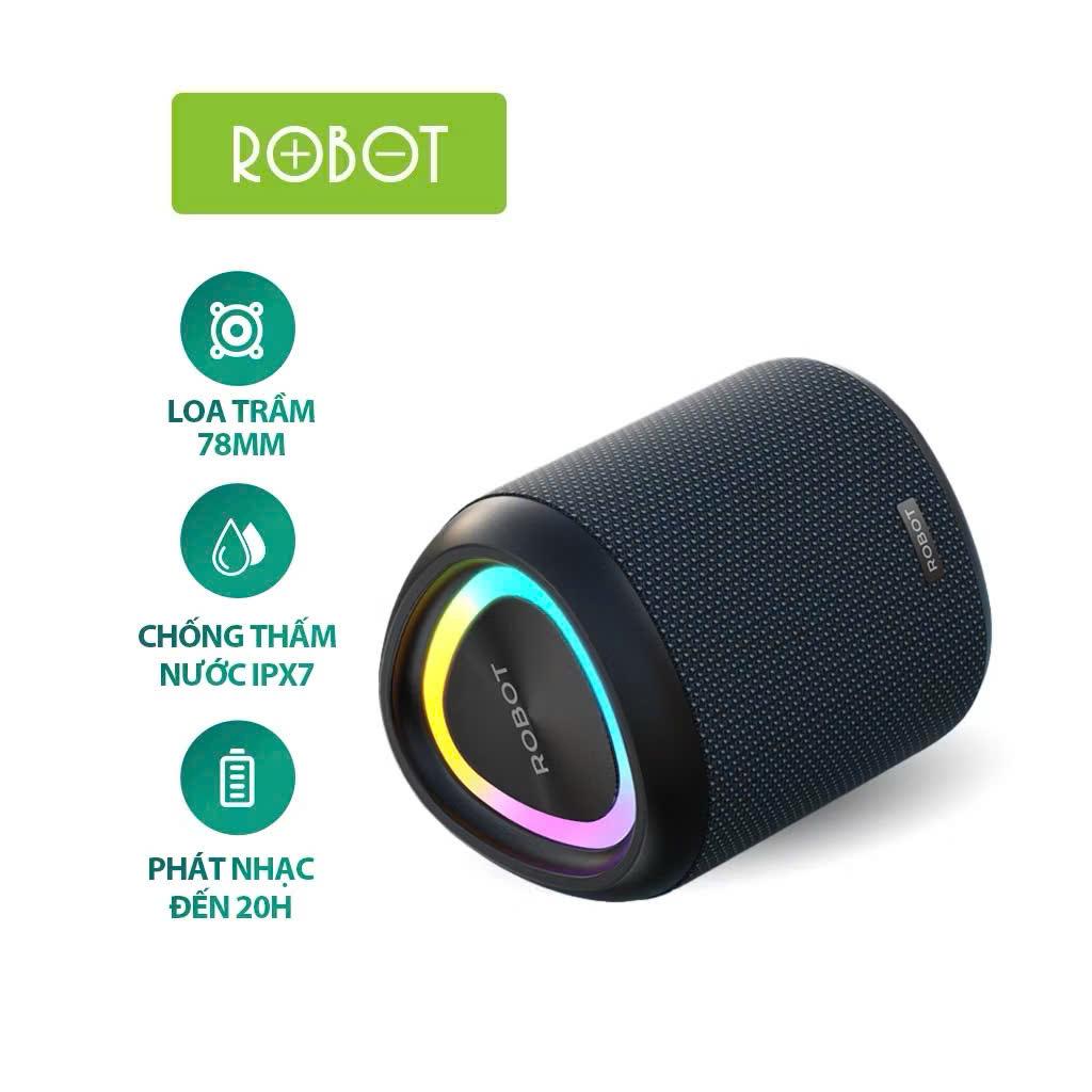 Loa Bluetooth ROBOT RB120S 15W Kháng Nước IPX7 Đèn Led RGB - Hỗ Trợ Kết Nối Thẻ Nhớ AUX
