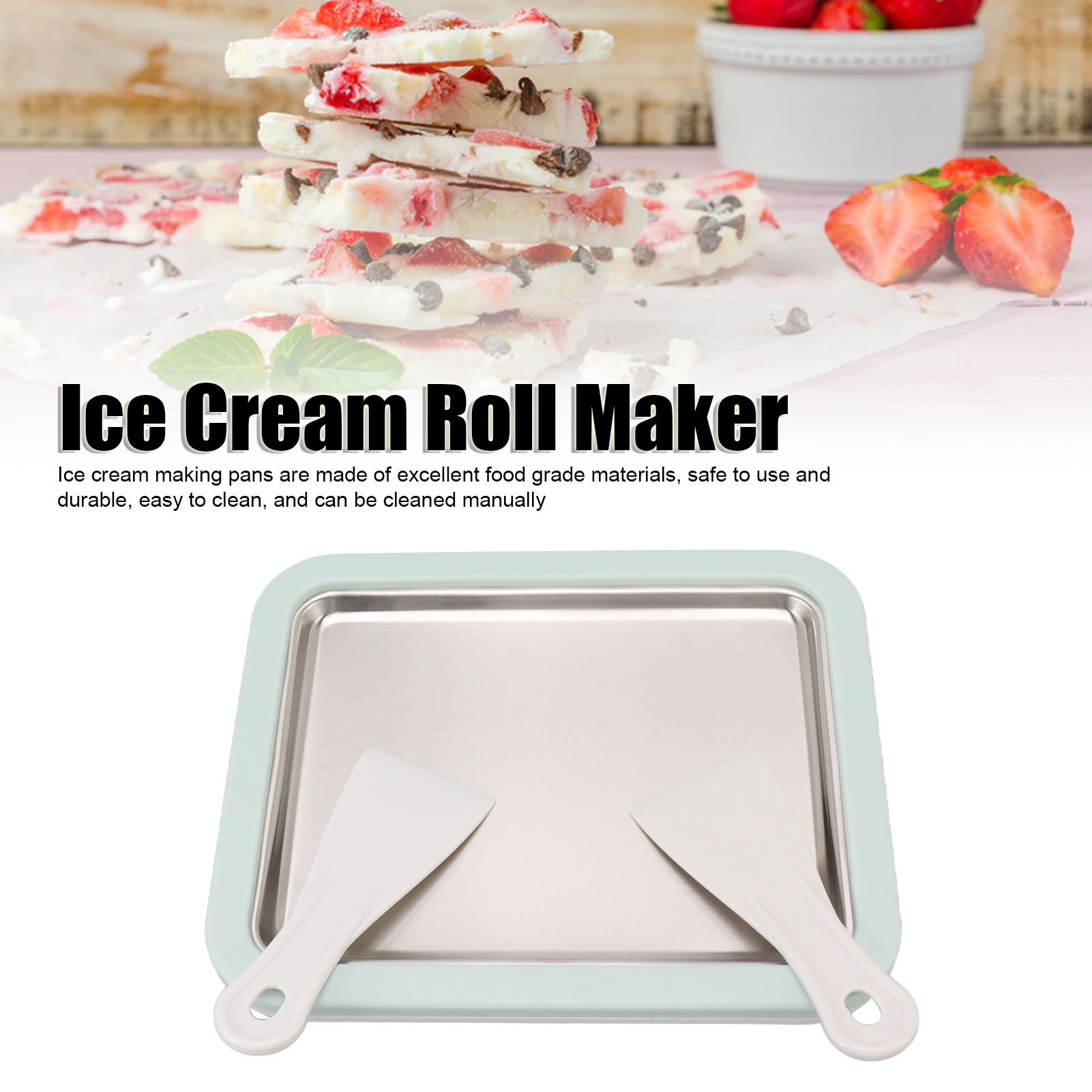 Ice Cream roll maker Kit Ice Cream CuộN Maker máy an toàn mini dễ dàng để làm sạch cho trẻ em cho sữa chua đông lạnh