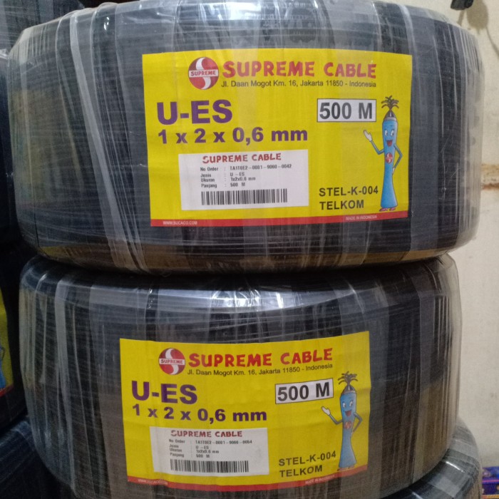 KABEL TELEPON OUTDOOR SUPREME 1 PAIR HITAM 100 MTR-Shelishop13 Giá 482,000 Đồng*Miễn phí vận chuyển