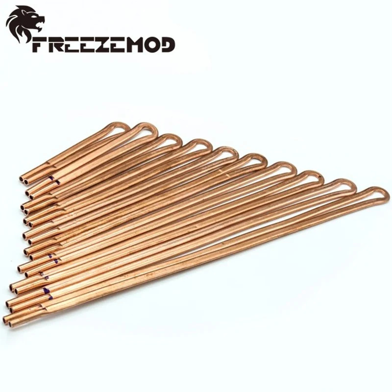 Ống đồng phẳng Freezemod 10/20/25/30CM OD4.5MM vòng T2 ống đồng nguyên chất tản nhiệt cho máy tính xách tay làm mát nước sửa chữa notebook