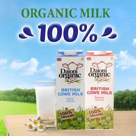 Sữa tươi hữu cơ Daioni 1L, Sữa tươi hữu cơ