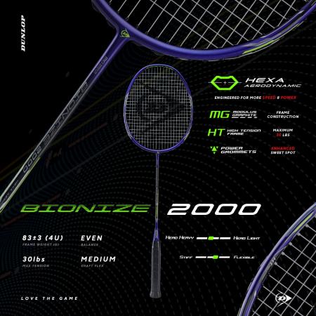 LZD Dunlop Badminton Racket BIONIZE