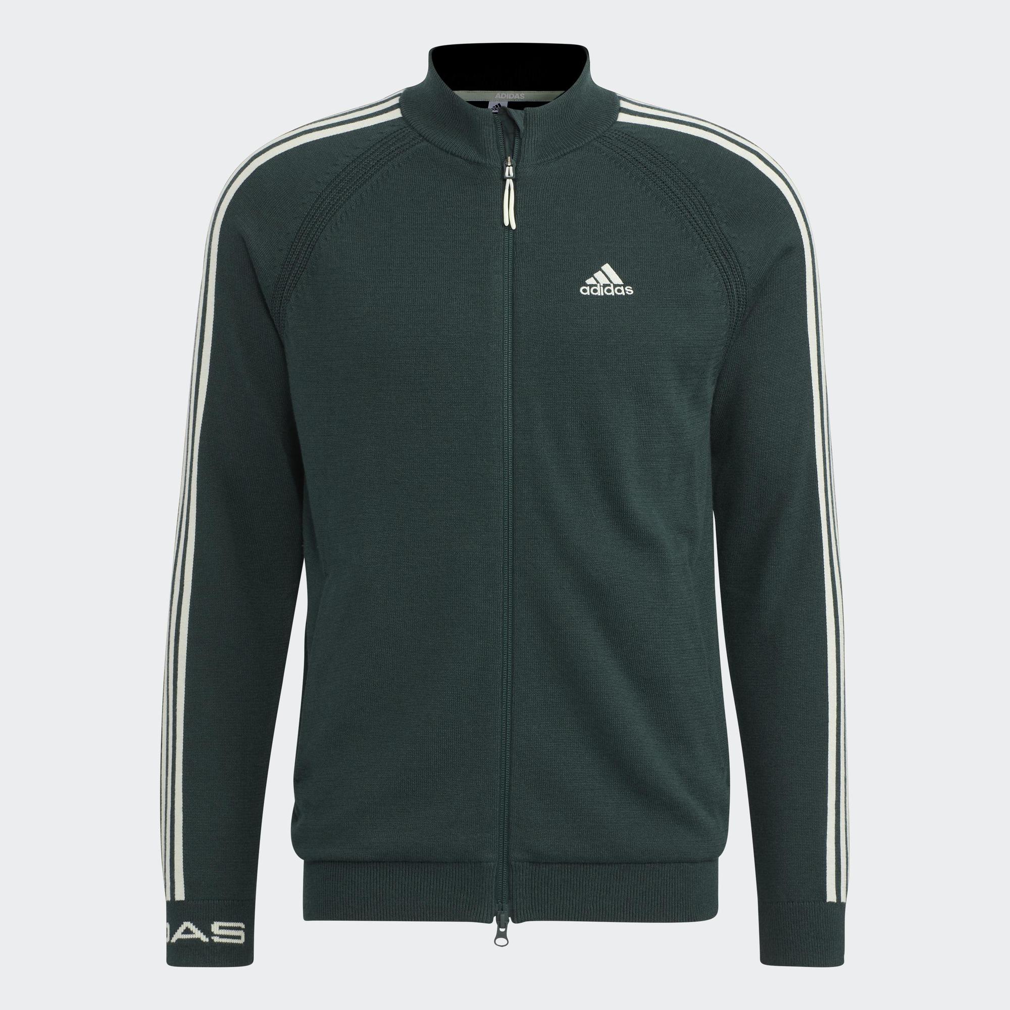 adidas Đánh gôn Áo Len Dài Tay 3 Sọc Nam màu xanh lá HP1995