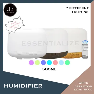 [SG SELLER LOCAL STOCK] [Limited Time Sales] Remote Control 500ML MUJI STYLE Ultrasonic Humidifier Aroma Diffuser