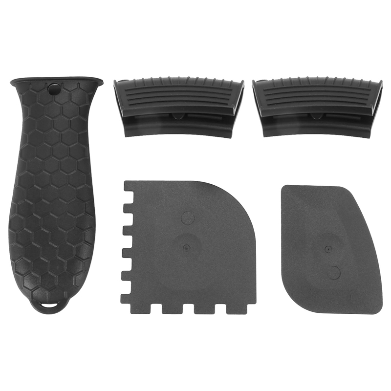 5Pcs Silicone Hot Handle Holder Cast Iron Skillet Holders Cover Non Pot Holder Sleeves Heat Resistant Potholder