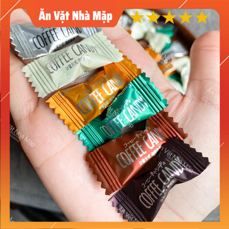 Kẹo Cafe Không Đường Hạt Phỉ/Đen/ Sữa Nhiều Vị Túi 100g