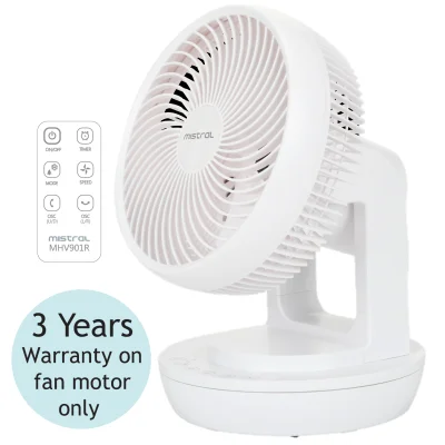 Mistral MHV901R MIMICA 9 Inch High Velocity Fan with Remote Control