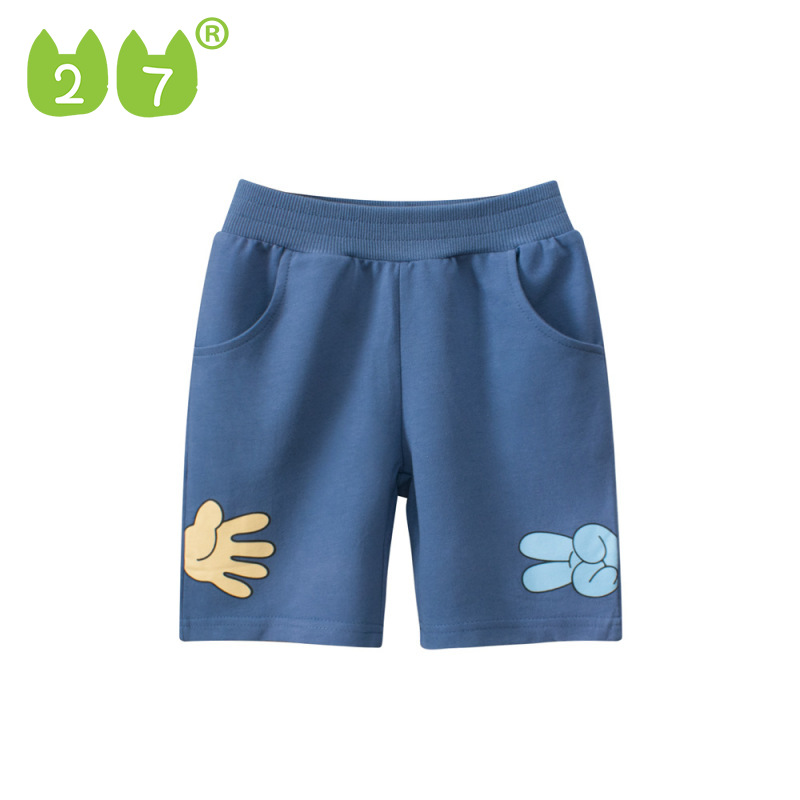 27kids เสื้อผ้าเด็กสไตล์เกาหลีกางเกงกลางฤดูร้อนสำหรับเด็กกลางและเล็กกางเกงห้าส่วนผ้าฝ้ายสำหรับเด็ก ราคา 205 บาท*ส่งฟรี