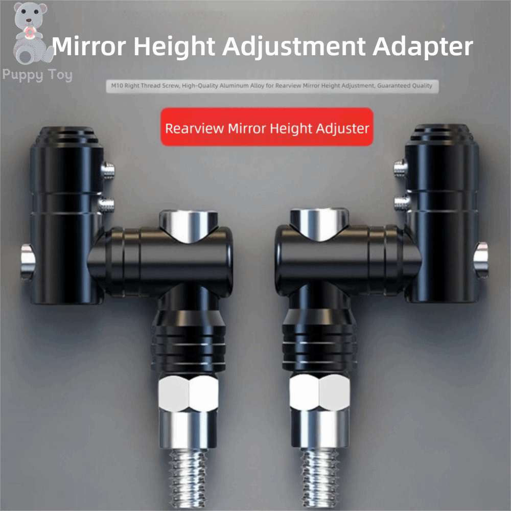 TESDFD 2Pcs Xoay 360 độ Giá đỡ gương xe máy Có thể điều chỉnh Hợp kim nhôm Bộ chuyển đổi gương tay lái Ổn định Phù hợp phổ quát Bộ mở rộng gương xe máy Đi xe máy