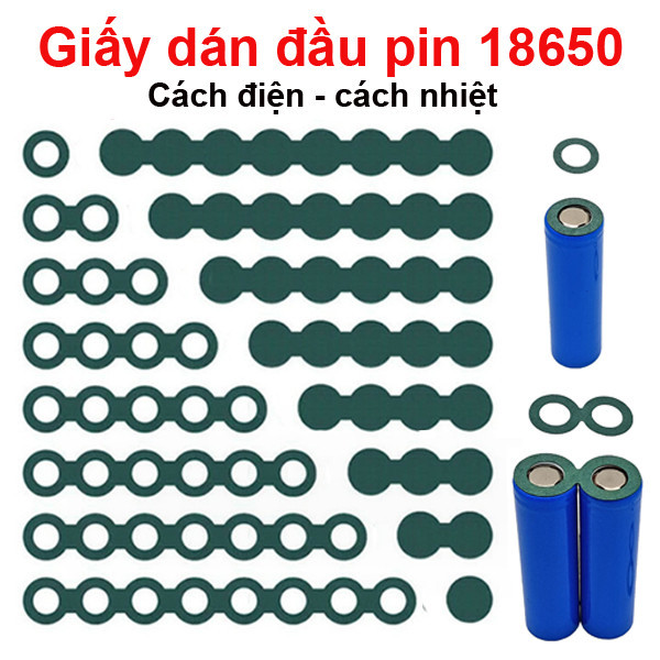 Giấy dán cách điện, cách nhiệt đầu pin 18650 ||