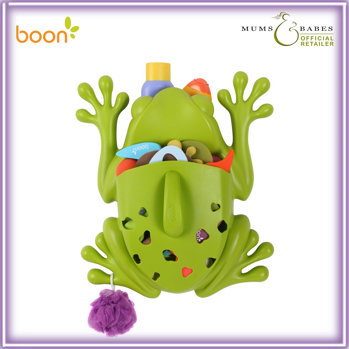 boon frog toy holder