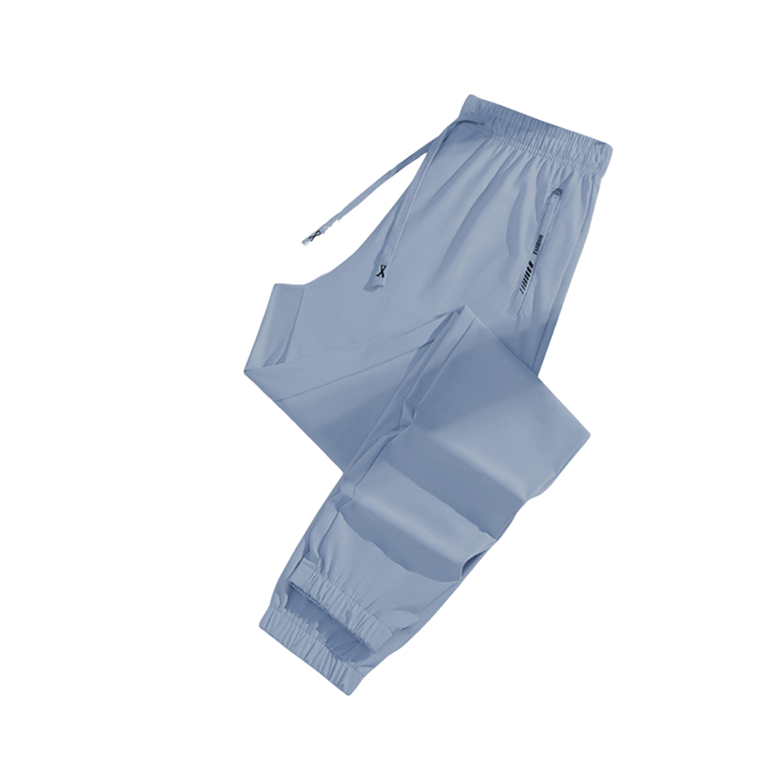 UHH Stretch Sports Pants Zippered Pocket Athletic Pants Unisex Quick-dry Ice Silk Jogger Pants with Drawstring Stretchy Casual Baggy Sport Pants with Pockets for Hiking Travel and Outdoor Activities - 4