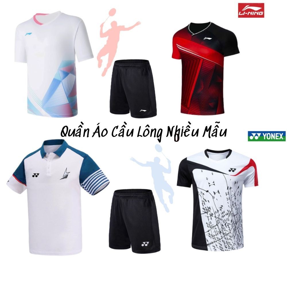Bộ quần áo cầu lông Yonex,Lining tập luyện và thi đấu, co giãn, thấm hút mồ hôi cực tốt, thoáng mát, siêu nhẹ!