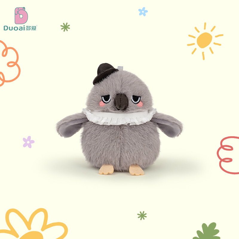 JOJO CASTLE Hot 11.5cm Simulation Crow Owl Plush Toy Stuffed Lifelike Animal Doll Soft Bird Pendant