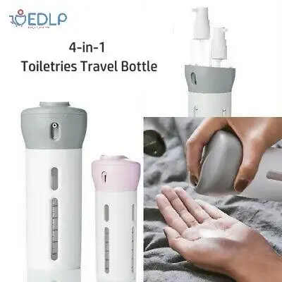 4-in-1 Rotatable Toiletries Travel Bottle - Leak Proof - Ideal For Travel - Refillable Portable Containers
