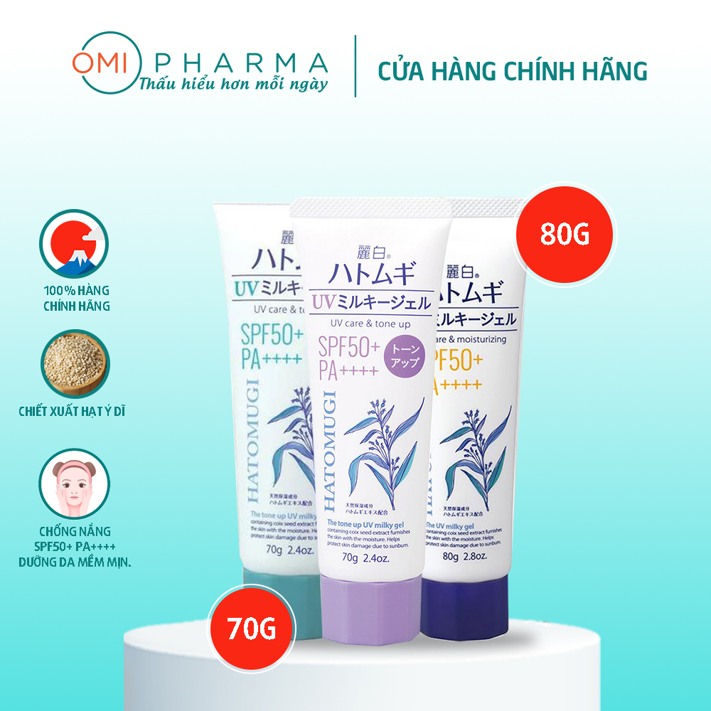Kem Chống Nắng Dưỡng Ẩm Và Làm Sáng Da Hatomugi SPF50+ PA++++ Nhật Bản