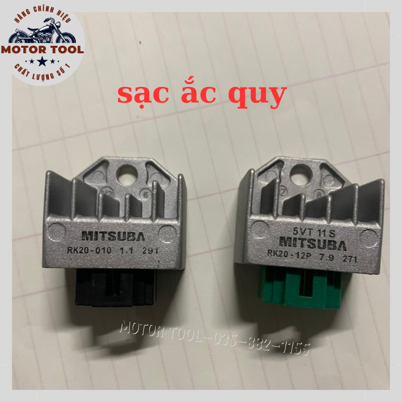 Cục sạc xe máy hãng mitsuba cho dòng xe honda và yamaha, sạc ắc quy