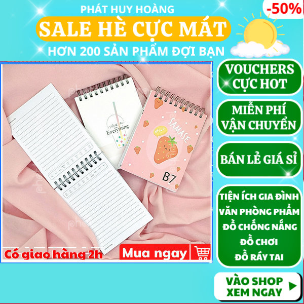 Sổ nhỏ mini bỏ túi dễ thương giá rẻ , Sổ tay mini đáng yêu , Sổ tay mini đáng yêu , Sổ tay cute , Sổ tay lò xo , Sổ nhật ký , đồ dùng học tập, Phát Huy Hoàng