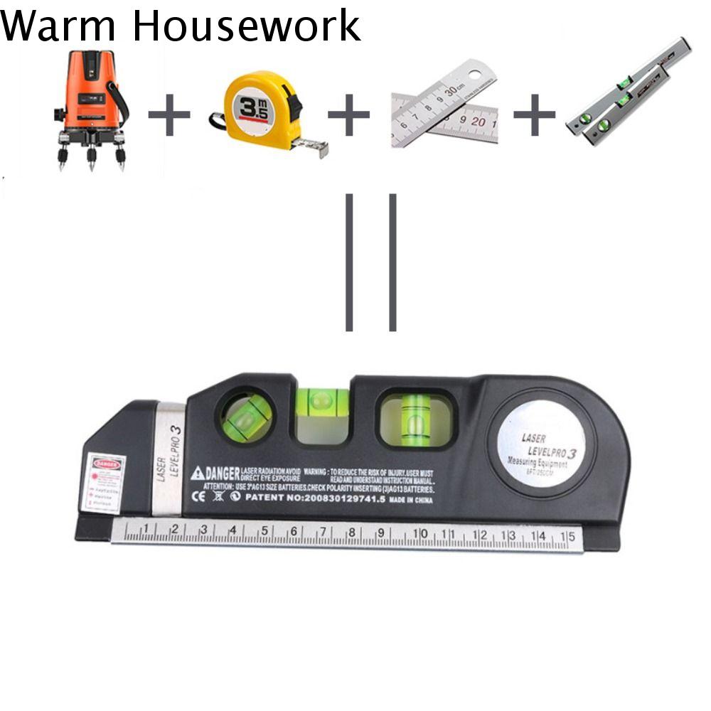 WARM HOUSEWORK Thước tiêu chuẩn Cấp độ Có chân máy Có thể điều chỉnh Thước la-de Đa năng Hồng ngoại đường chéo Dụng cụ đo lường