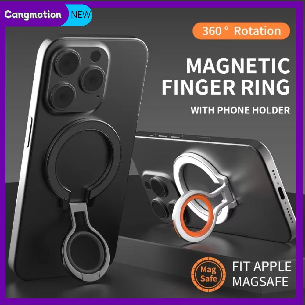 CANGMOTION Có thể gập lại Giá đỡ điện thoại Xoay 360 Không dán Kẹp Giữ lưng Có thể điều chỉnh Giá đỡ điện thoại dạng nhẫn Dành cho iPhone 12 13 Pro Max