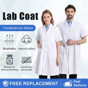 Unisex Lab Coat - Long Sleeve Doctor Uniform, All Sizes