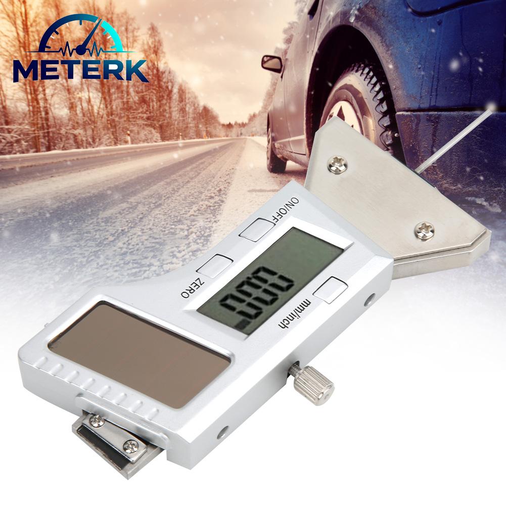 Meterk Solar Energy Digital Tyre Tread Depth Gauge Caliper Stainless Steel Tire Depth Measuring Ruler 0-25mm 0.01mm Giá 685,000 Đồng*Miễn phí vận chuyển