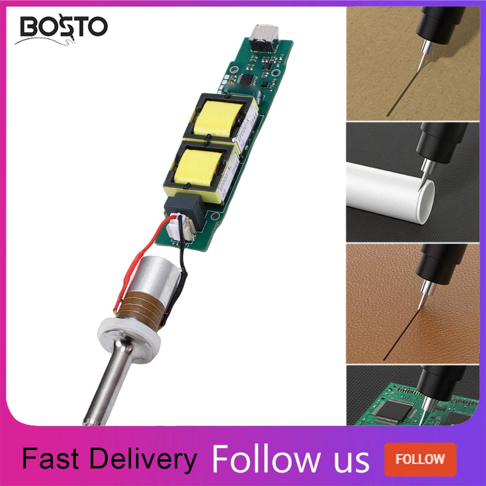 BOSTO Ultrasonic Cutter Transducer 30W 40KHz Ultrasonic Cutting Tool Transducer Blade with Drive Module for 3D Print Plastic Wood Resin