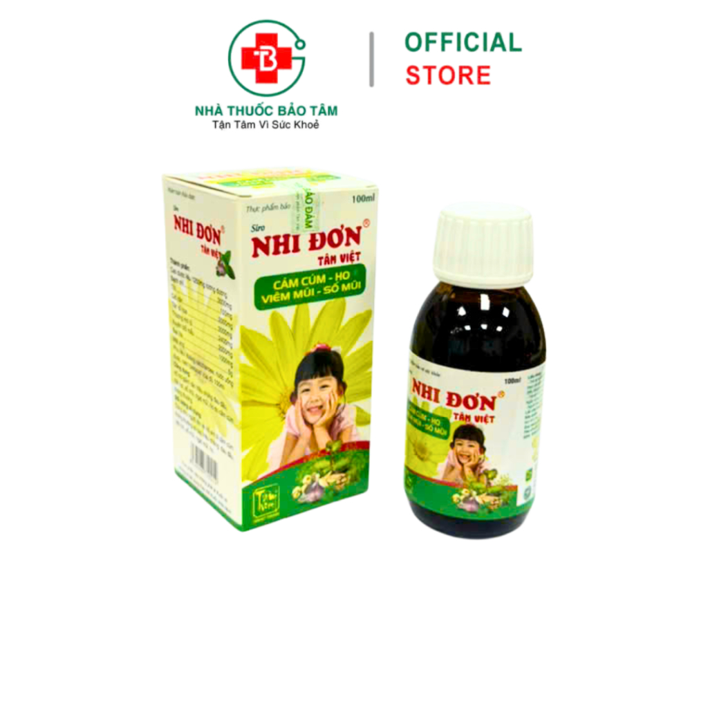 Siro Nhi Đơn Tâm Việt Hỗ Trợ Giúp Giảm Cảm Cúm, Viêm Đường Hô Hấp – Chai 100ml