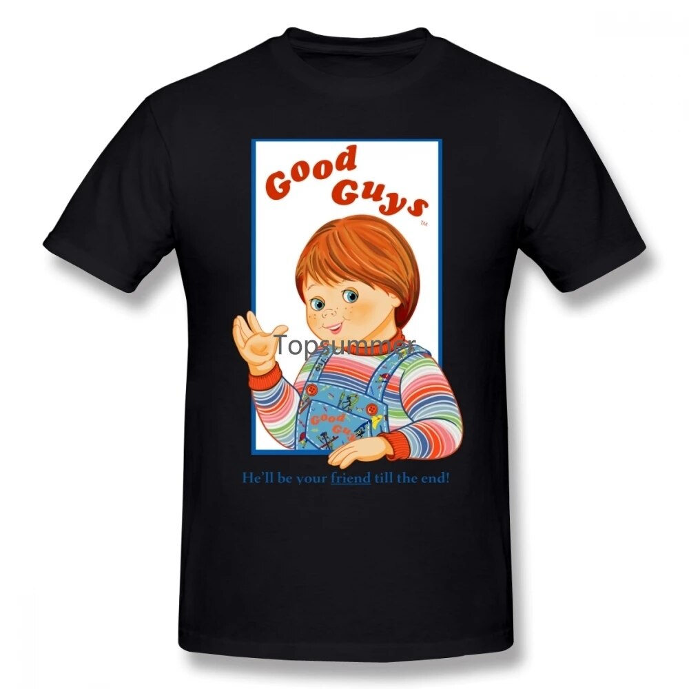 Chucky T Shirt Child S Good Guys Chucky T-Shirt Short Sleeve Mens Tee Shirt Oversized Streetwear Pri