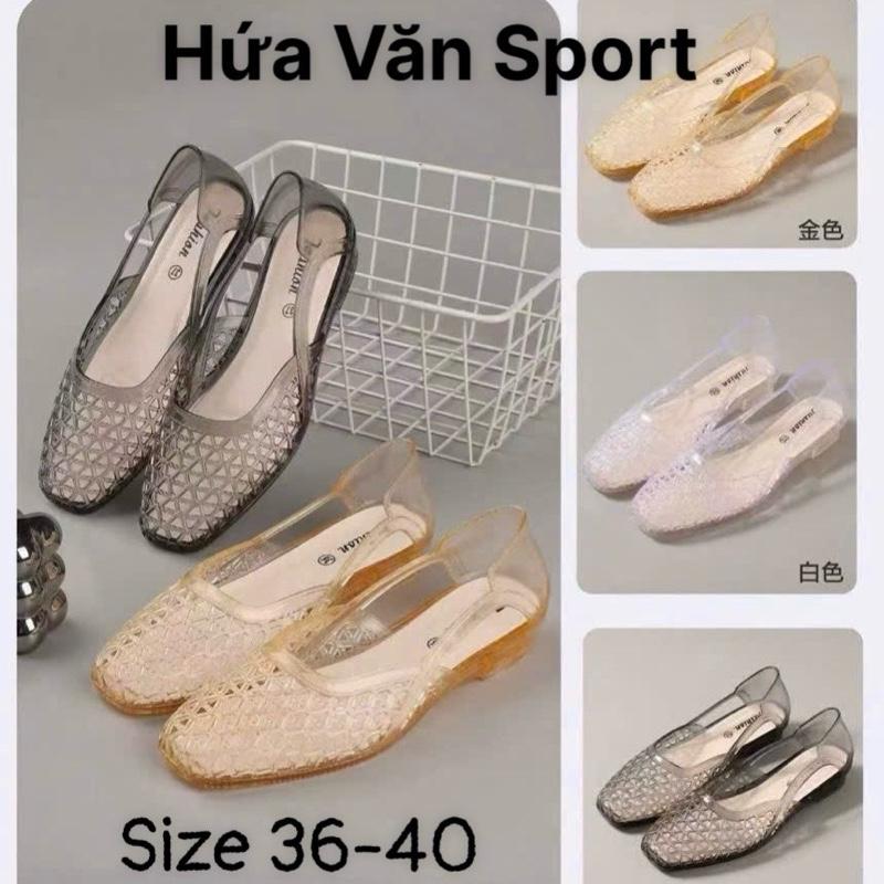 GIÀY BÚP BÊ NỮ NHỰA TRONG MỀM SIZE 36-40 Chất Liệu Siêu Mềm êm Chân Chống Nắng Nóng