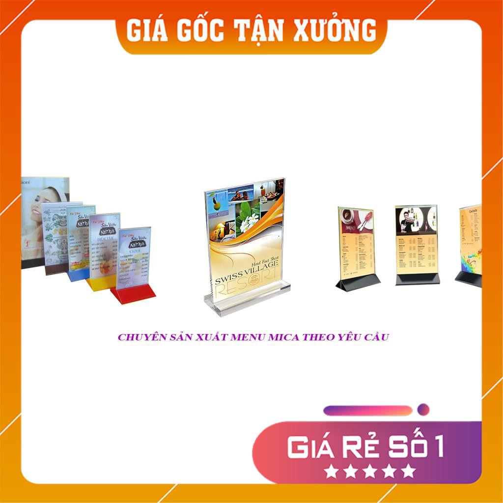 Menu Mica để bàn