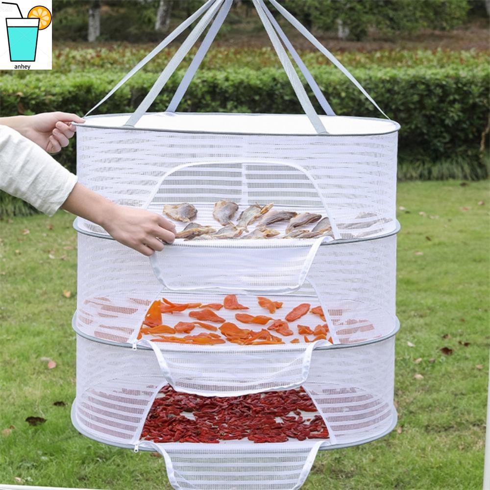 ANHEY Sức chứa lớn Đa chức năng Bền Sợi Polyester Hộ gia đình Lưới treo quần áo Lưới Đánh Cá khô Lướ