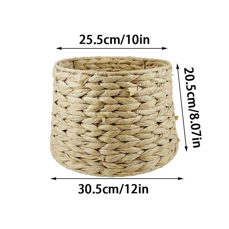 Nuoke Rustic Imitation Hemp Rope Lampshade Straw Woven Paper Rope Woven