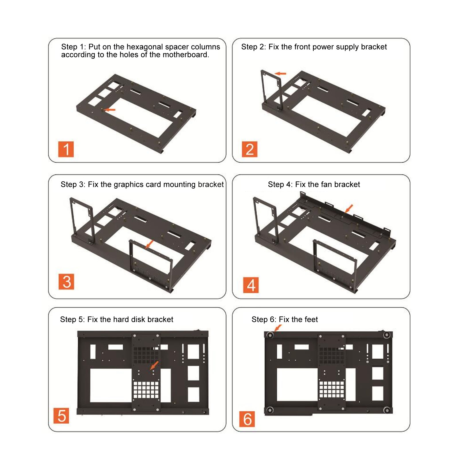 Garosa Máy Tính Mở Ốp Lưng Giá Đỡ Tản Nhiệt DIY Máy Tính Bo Mạch Chủ Giá Đa Năng Cho ATX M ATX ITX Giá 847,000 Đồng*Miễn phí vận chuyển