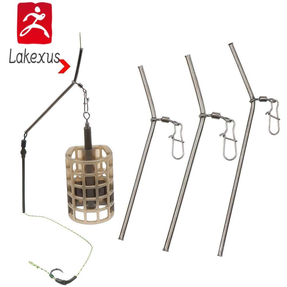 Lakexus 5PCS Small Copper Tube Balance Carpfishing Line Group Anti-Winding Balance Connector Fishing Gear Accessories