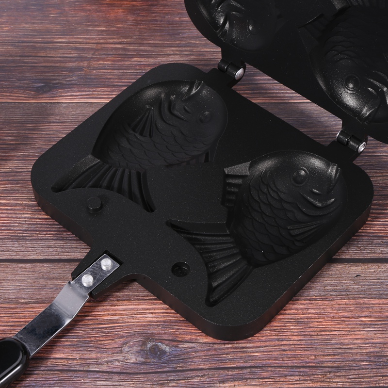 Non-stick Dubbelzijdige Visvormige Cakevorm, Taiyaki Pan Maker voor Het Maken van Wafels in de Keuken met Open Vlam