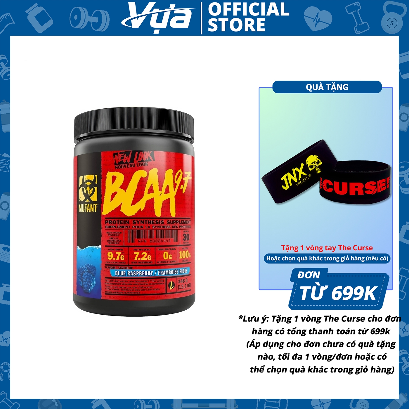 Bột Dinh Dưỡng Mutant - BCAA 9.7 (30 lần dùng) - Hỗ trợ phục hồi cơ bắp, tăng sức mạnh - Chính Hãng