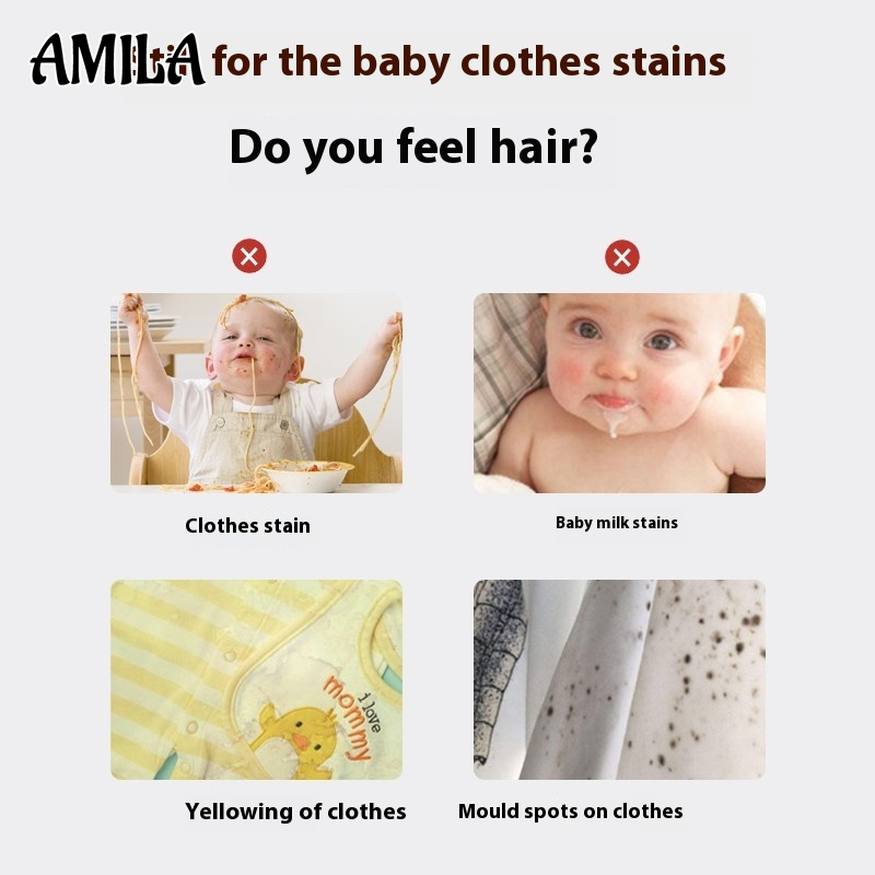 Amila mạnh mẽ bé Bột giặt loại bỏ vết bẩn giặt chất tẩy rửa