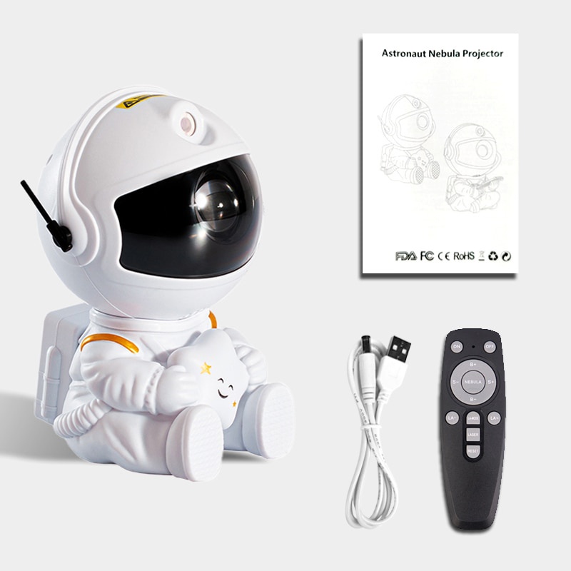NEENCE Star Projector Galaxy Night Light - Astronaut Space Projector Starry Nebula Ceiling LED Lamp with Timer and Remote Kids Room Decor Aesthetic Gifts for Christmas Birthdays Valentines Day Astronaut Projector