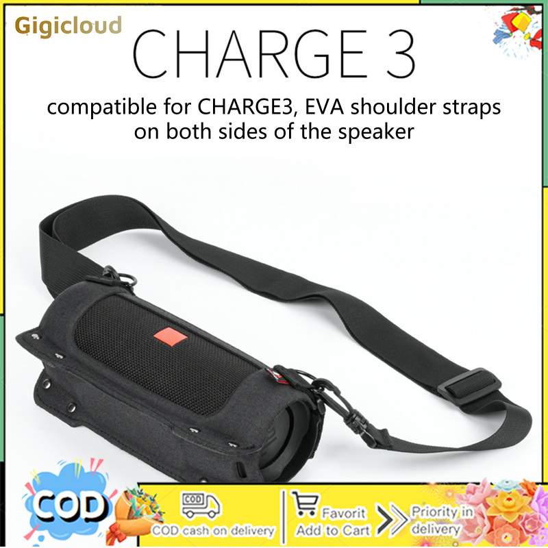 Carrying Strap Case Portable Speaker Carry Cover Rugged Snowflake Fabric EVA Speaker Carry Case With Detachable Shoulder Strap Compatible For Charge 3 Speaker ราคา 307 บาท*ส่งฟรี