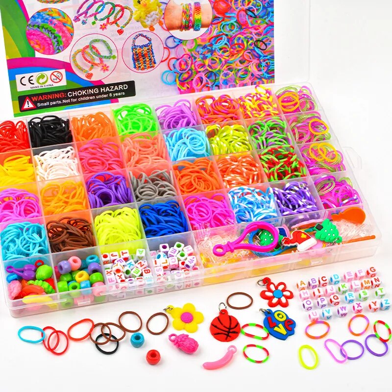 Kids Loom Bracelet Making Kit Colors Rubber Bands Accessories