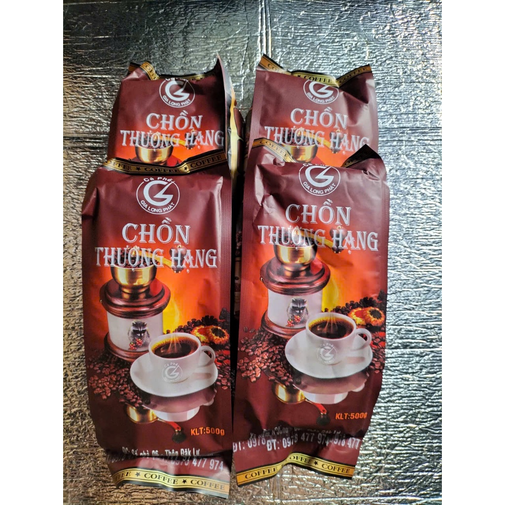 1 kg  Cà phê chồn thượng hạng gói 500g date 11/2025- cà phê phin