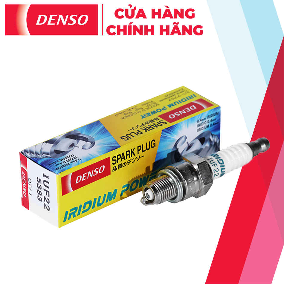 Bugi Xe Máy Chân Ngắn IUF22 DENSO Iridium Dùng Cho Xe Số Phân Khối Nhỏ Và Xe Ga Đời Sâu Như Honda Cu