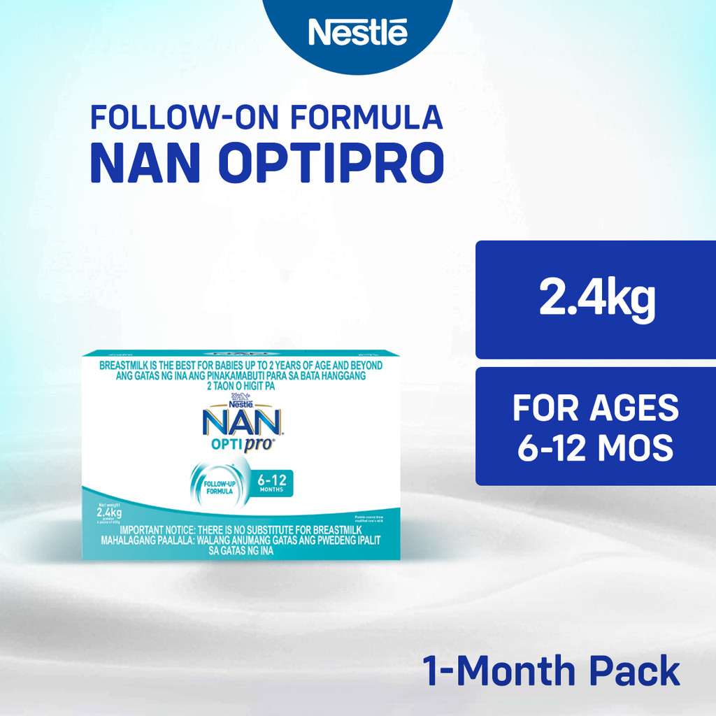 NAN OPTIPRO Two Follow-on Formula Milk Powder for 6-12 Months Old 2.4kg
