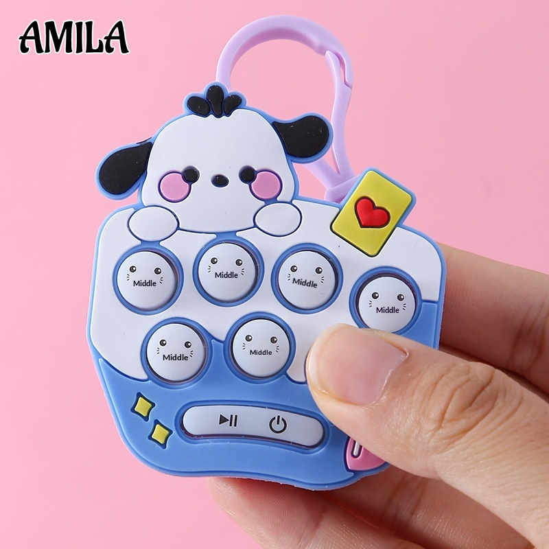 AMILA Cute Pop-Up Whack-a-Mole Keychain Toy for Kids and Adults - Fun Stress Relief Game with Adorable Characters ราคา 30 บาท*ส่งฟรี