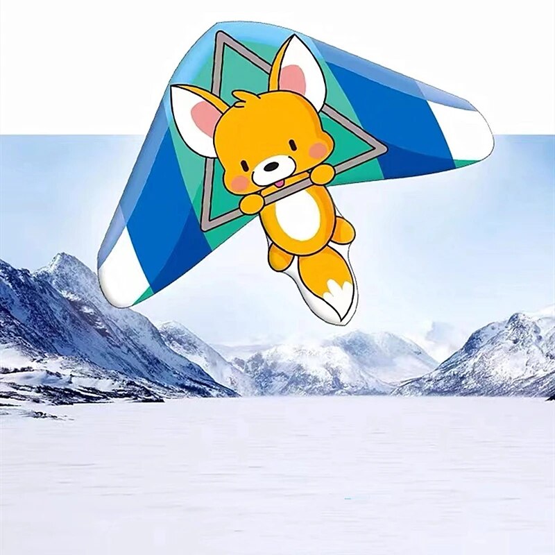 Fox kite flying toys for children factory animal line cartoon kites